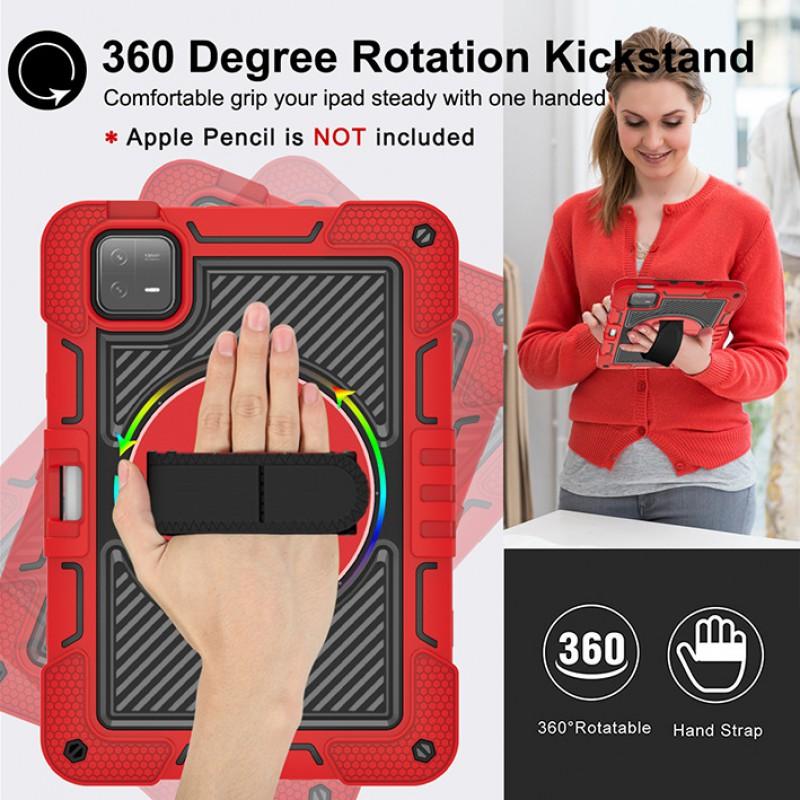 Redmi Pad SE 11 Inch Tablet Case With Kickstand Wrist Strap Shoulder - Full Cover Silicone Protective Shell