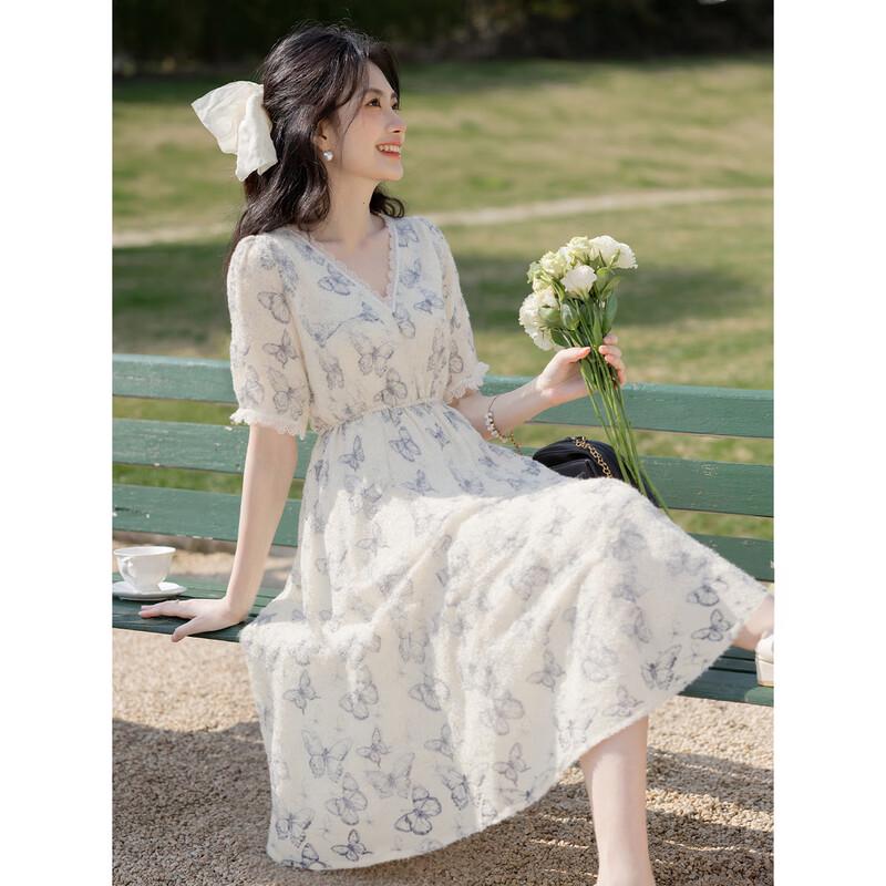 

MOCANA Women s Floral Short-Sleeve Midi Dress MKNJD3751 L