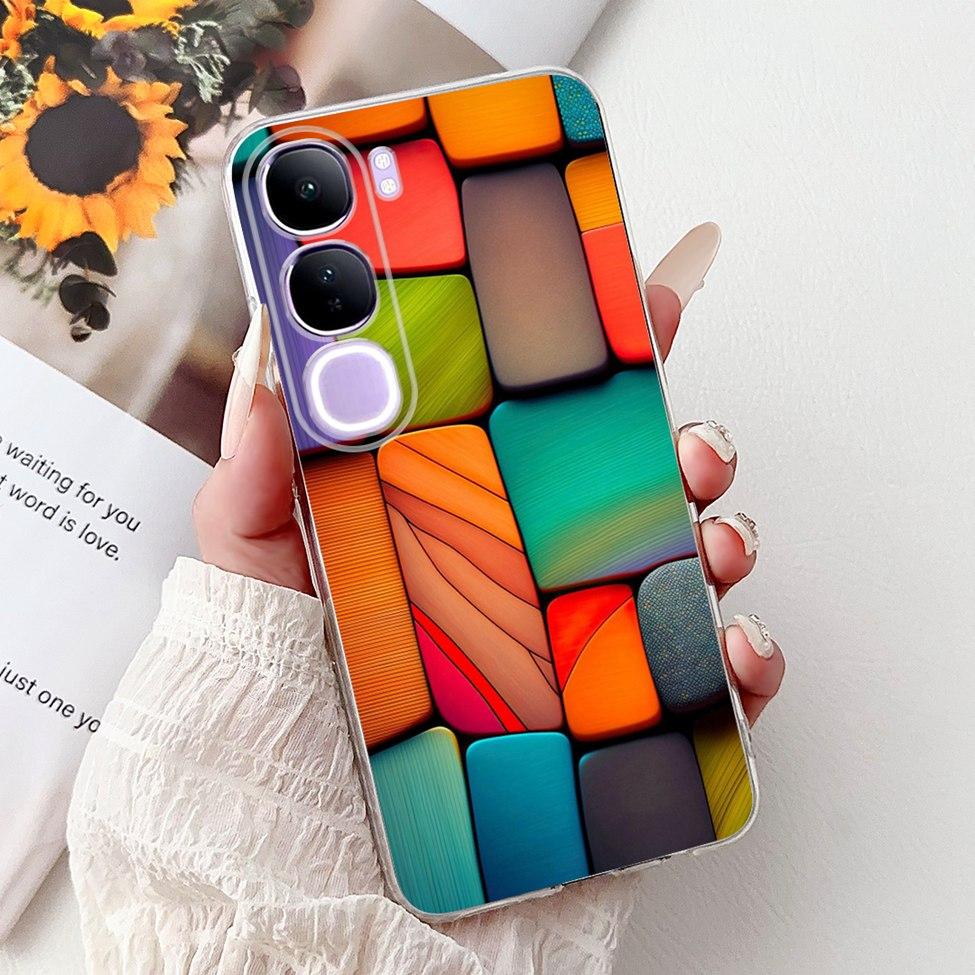 

For Vivo V40 Lite 5G IDN Case V2417 Clear Cute Cat Fashion Butterfly Love Painted Soft Phone Case For Vivo V40 Lite 4G IDN Cover V40 Lite 5G IDN