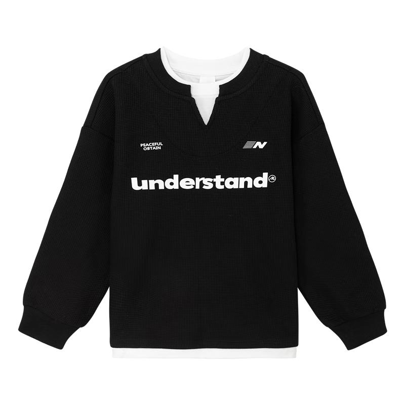 Boys  Faux Two-Piece Long-Sleeve Sweatshirt 150