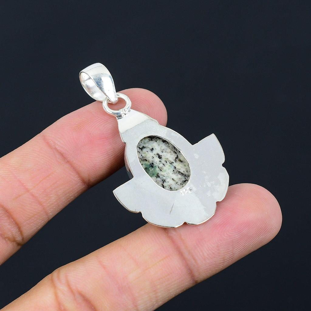 Friendship Day Sale 925 Sterling Silver Oval K2 Jasper Gemstone Mother Pendant