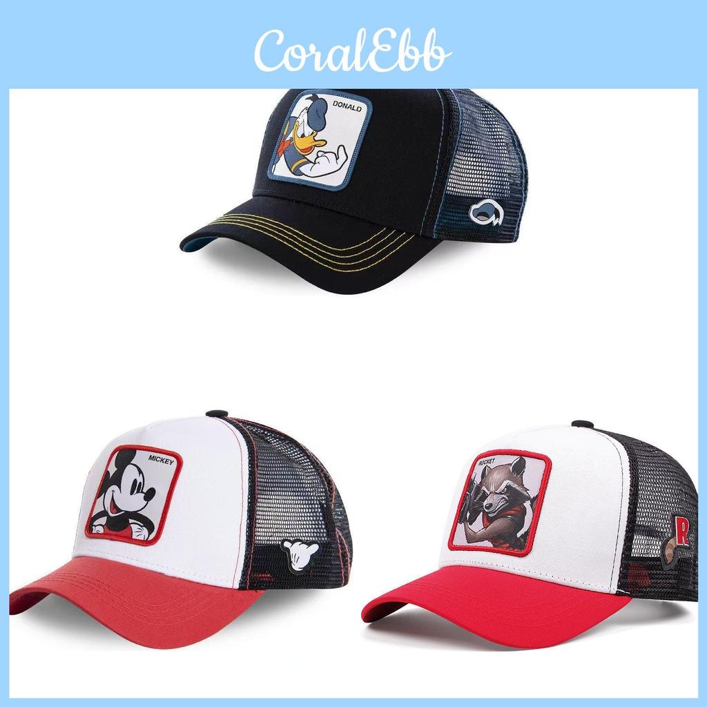 Mickey Mouse Embroidered Baseball Cap With Breathable Mesh For Summer Outdoor Activities