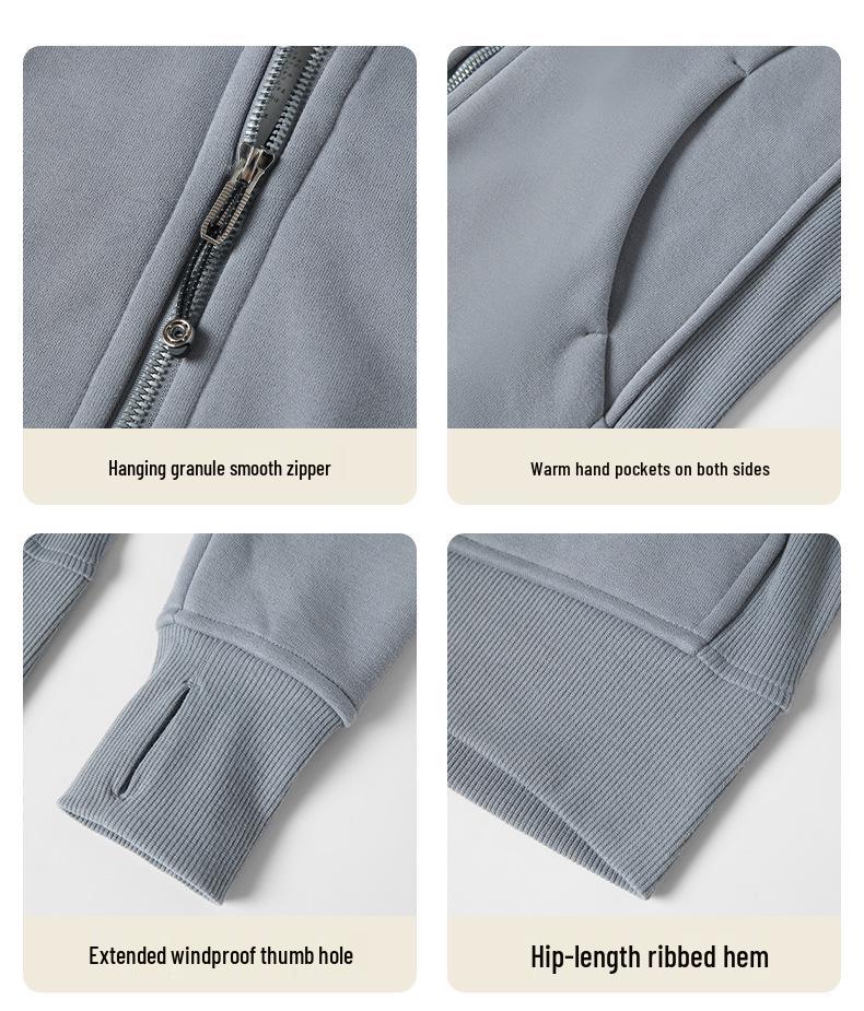 Women's Thickened Hooded Sports Jacket for Autumn/Winter - Casual Outerwear for Yoga & Fitness