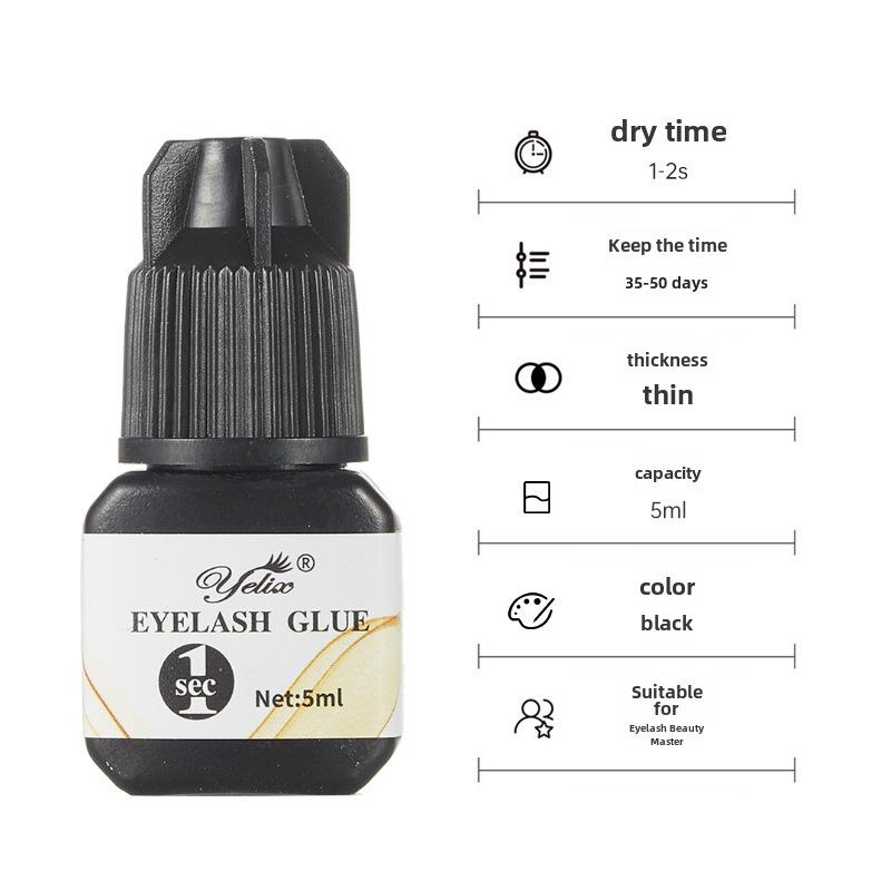 Quick-Drying, Long-Lasting, Gentle, Non-Irritating Soft-State Eyelash Extension Glue for Self-Grafting.