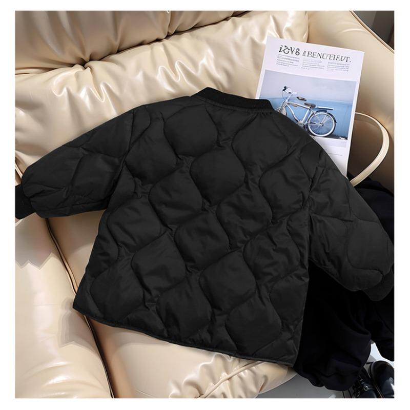 Kids Color Block Winter Warm Padded Coat Unisex Boys Girls Outerwear