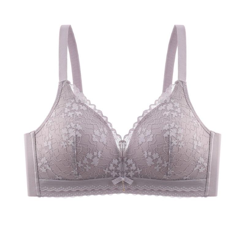 Women Seamless Wireless Push Up Comfortable Gathering Side Collection Thin Cup Bra