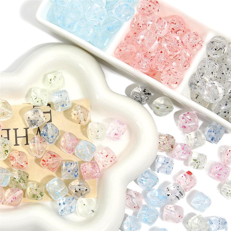 Akrylové Průhledné Třešňové Květy Kosočtverec Korálkové DIY Šperkové Doplňky