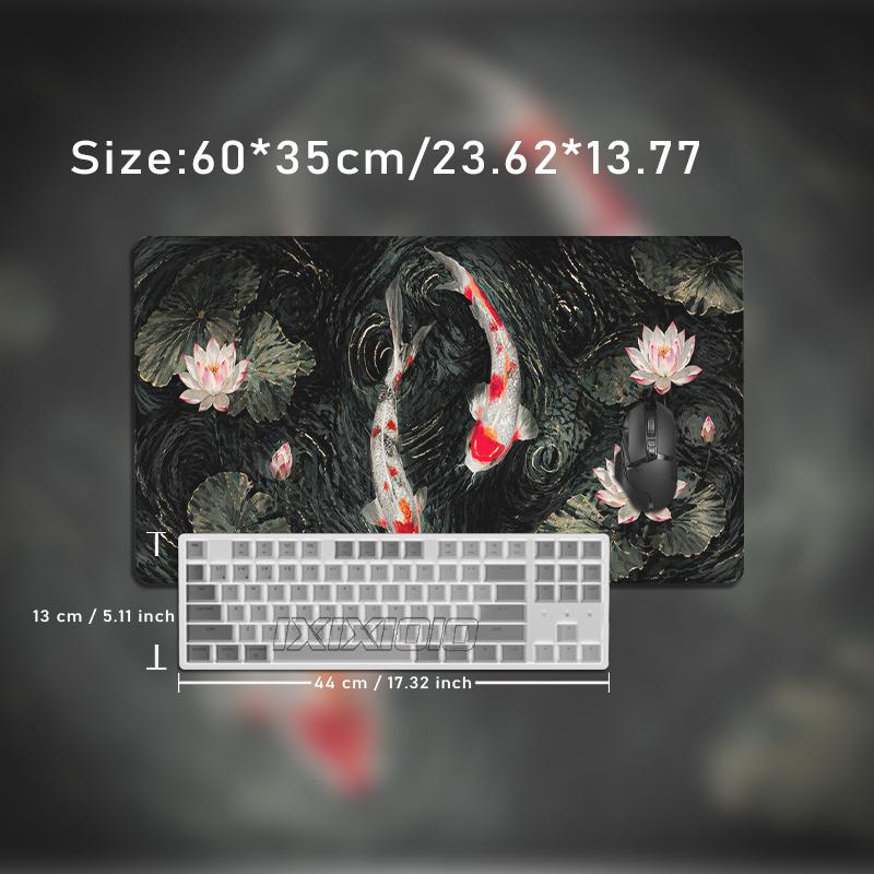 Mouse Pad Red Koi Art Gaming XL HD Mousepad XXL Desk Mats Mechanical Keyboard Pad Soft Carpet Non-Slip Desktop Mouse Pad