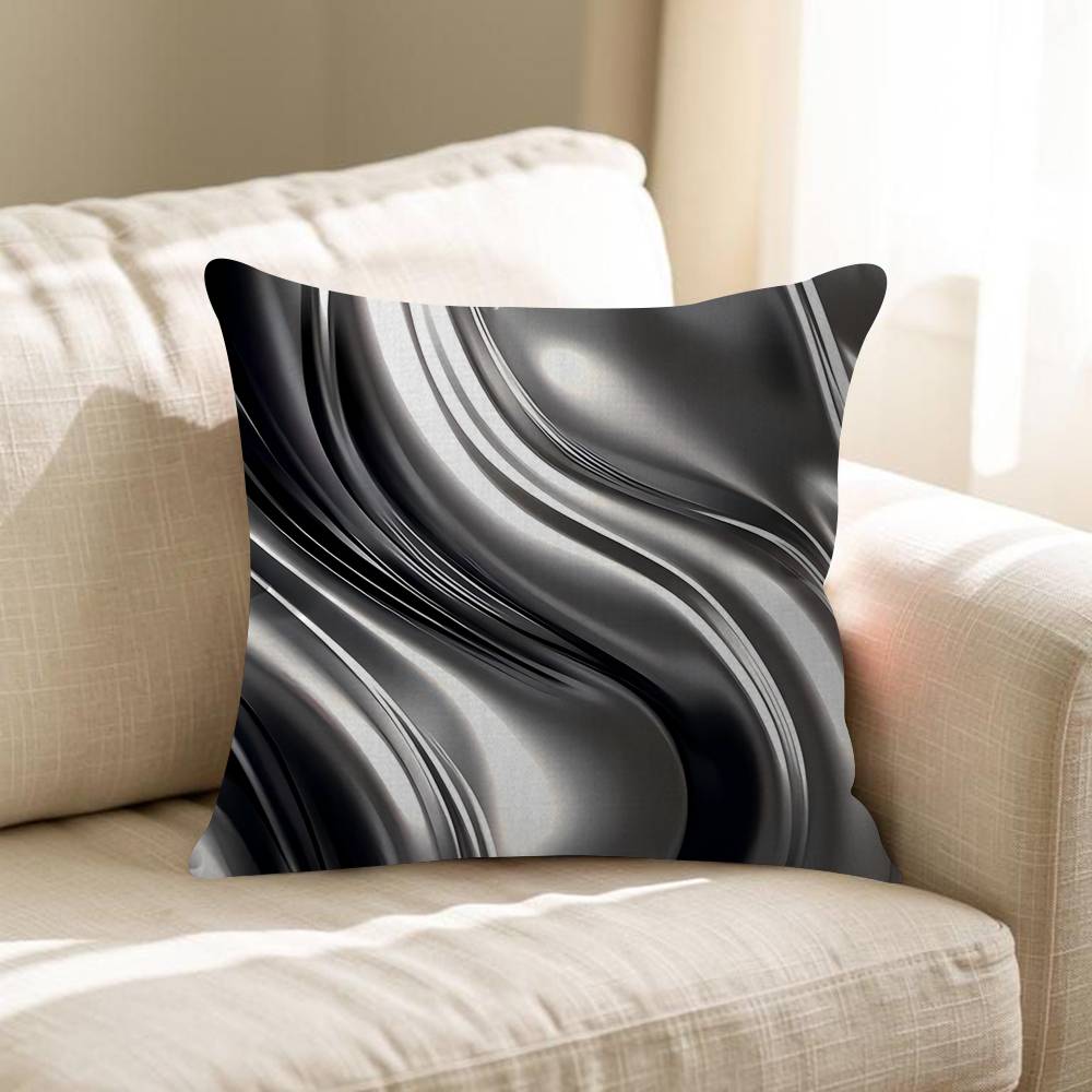 Silver Bizarre Trend Retro Art Cushion Cover Pillow Cover Decor Pillowcase Printed Cushion Case For Couch