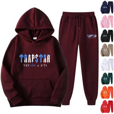 Damen-Sport-Trainingsanzug mit Kapuze, Unisex, zweiteilige Laufbekleidung, langärmeliges Pullover-Hoodie-Sweatshirt + Trainingshose-Set