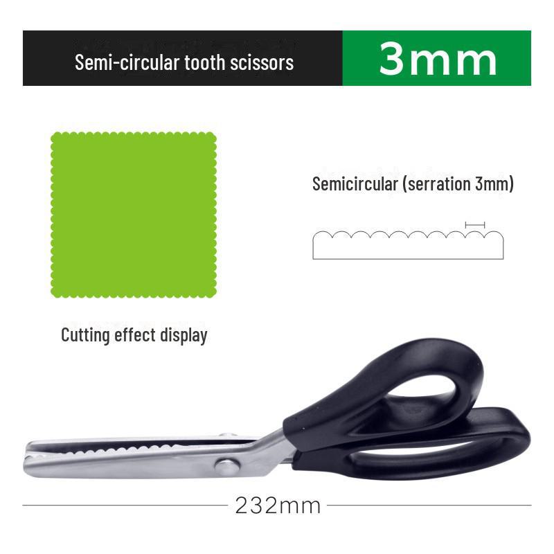 Gezackte Stoffspitze Schere aus Edelstahl mit Wellenschliff für Schneiderei