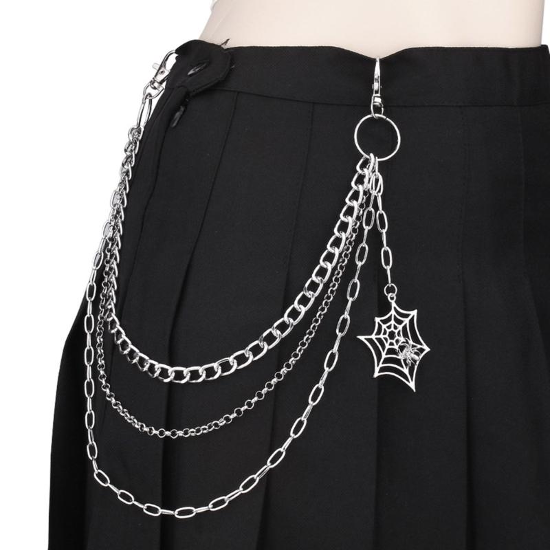 Hosenkette Punk Jeans Geldbörsenkette Schmuck Unisex Hosen Verzierungen Ästhetische Halloween Kette für den täglichen Gebrauch und Partys