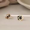 Simple And Small Geometric Square Stud Earrings Femininity Earrings Cold Wind Niche Design Ear Jewelry
