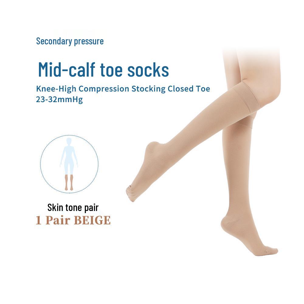 Class II Compression Calf-Length Socks for Varicose Vein & Thrombosis Prevention