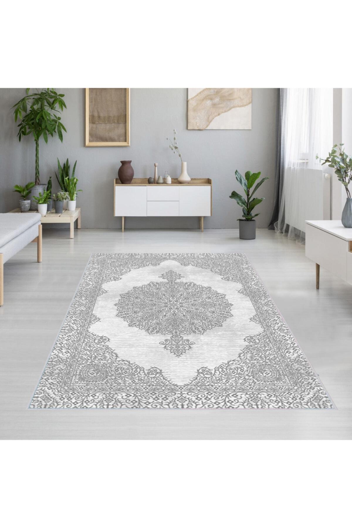 

Rovigo Home Washable Printed Carpet RVG1372-HY-1036 50x80 серый