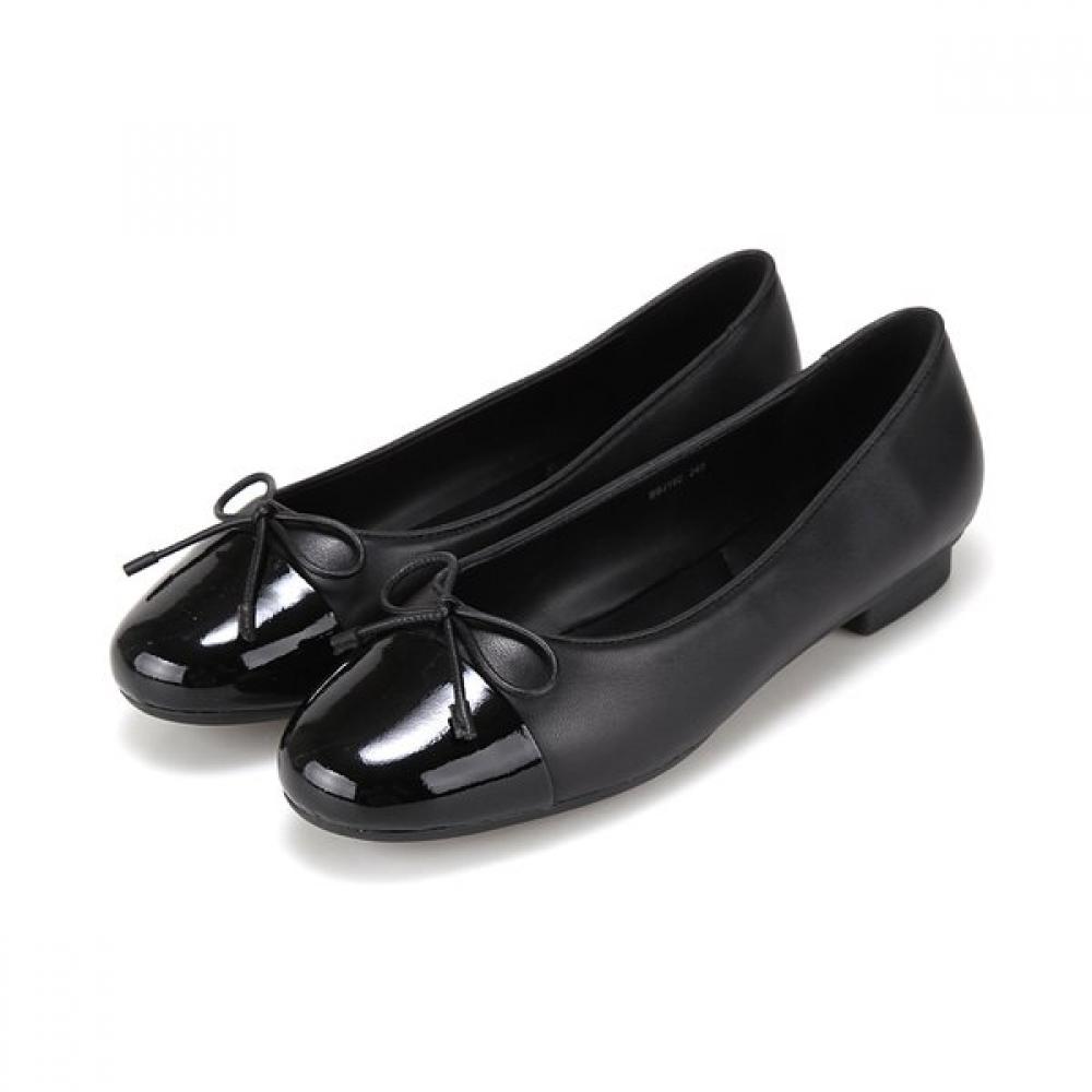 Barbara Lambskin Enamel Combi Ribbon Flat 1.5cm Bbj182bk 225mm
