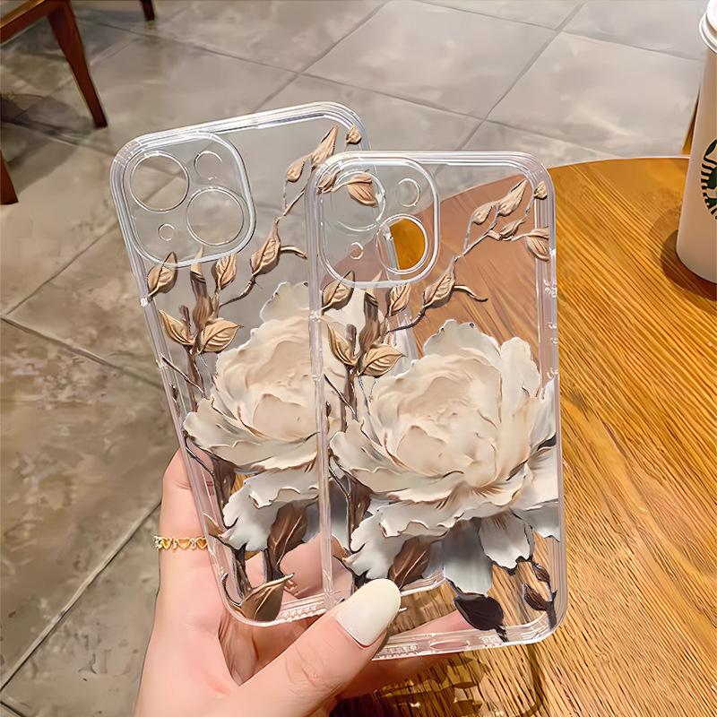 Retro Wangshu Jinlian is suitable for Apple 16 mobile phone case iphone15pro all-inclusive light and thin 17pro women's soft case.