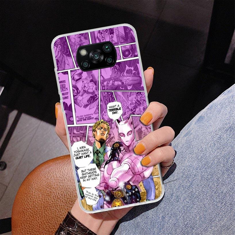 JoJo Bizarre Adventures Anime Phone Case For Xiaomi Poco X7 X6 X5 Pro F7 Ultra Redmi 15C 15 13C 13 12C 12 10 10A 10C 9 9A 9C 9T