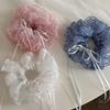 Ribbon Polka Dot Scrunchies Bow Oversized Hair Ropes Korean Pleated Scrunchies  Girls