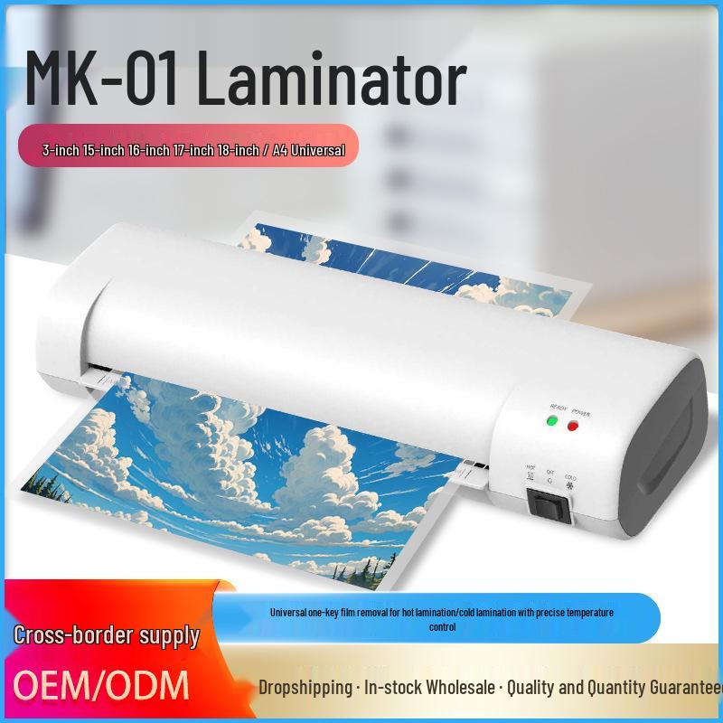 New A4 Mini Photo Laminator: Cold & Hot Commercial Laminator with Anti-Jam Technology