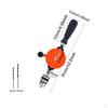 Crank Drill Double Gear System Comfortable Anti Skid Handle Handheld Portable for PVC Metal