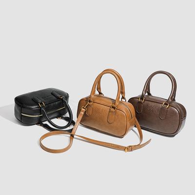 Bowlingtasche Nische Kissen Tasche neue kleine Handtasche Damen Leder Schulter Umhängetasche Haar