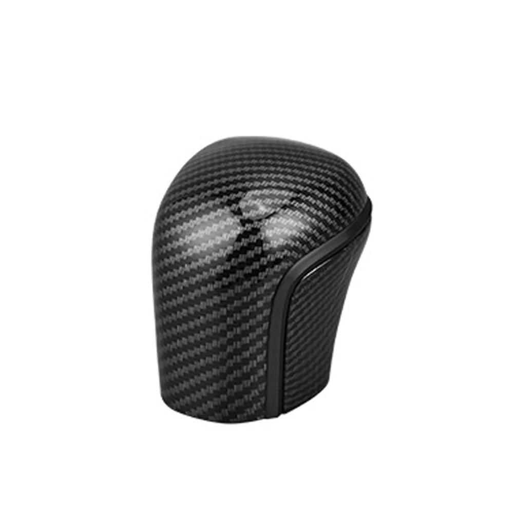 2Pcs Carbon Fiber Car Gear Shift Knob Cover Lever Stick Head For Toyota Corolla 2019-2025 Camry 2018-2025 Car Accessories Trim
