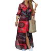 European American Women Sexy Single Breasted Long Shirt Dress Spring Fall Fashion