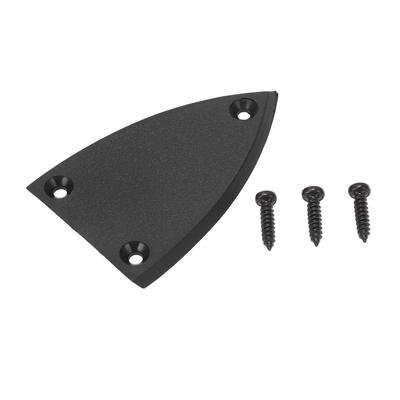 Triangle Truss Rod Cover 3 Hole Plastic for Bass Acoustic Electric Guitar Replacement Parts Black