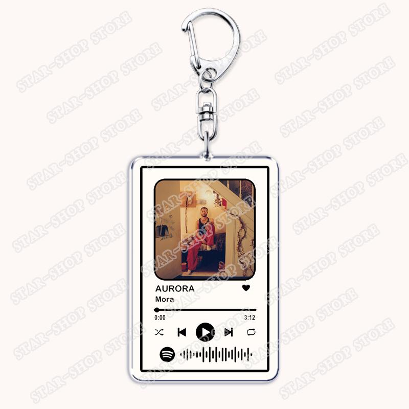 Hot Singer Mora Keychains for Women Accessories Bag LO MISMO DE SIEMPRE LA INOCENTE Music Code Keying Jewelry Fans Friends Gifts