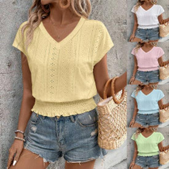 2026 Spring/Summer Women's Versatile V-Neck Loose Temperament Shirt