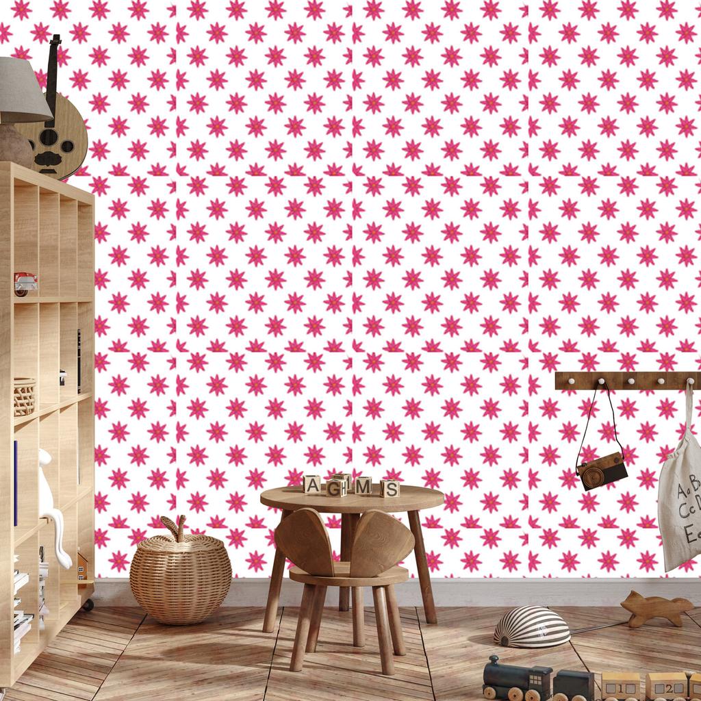 Wallpaper Flowers white, powder pink and pink for the living room and bedroom 50x1000