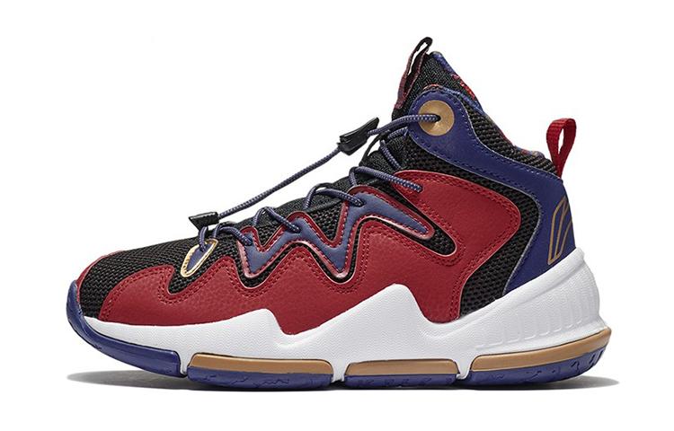Li Ning YOUNG Slip Resistant Cushioning Abrasion Resistant Rebound Mid top Performance Basketball Shoes Vermilion YKBS006-3 40