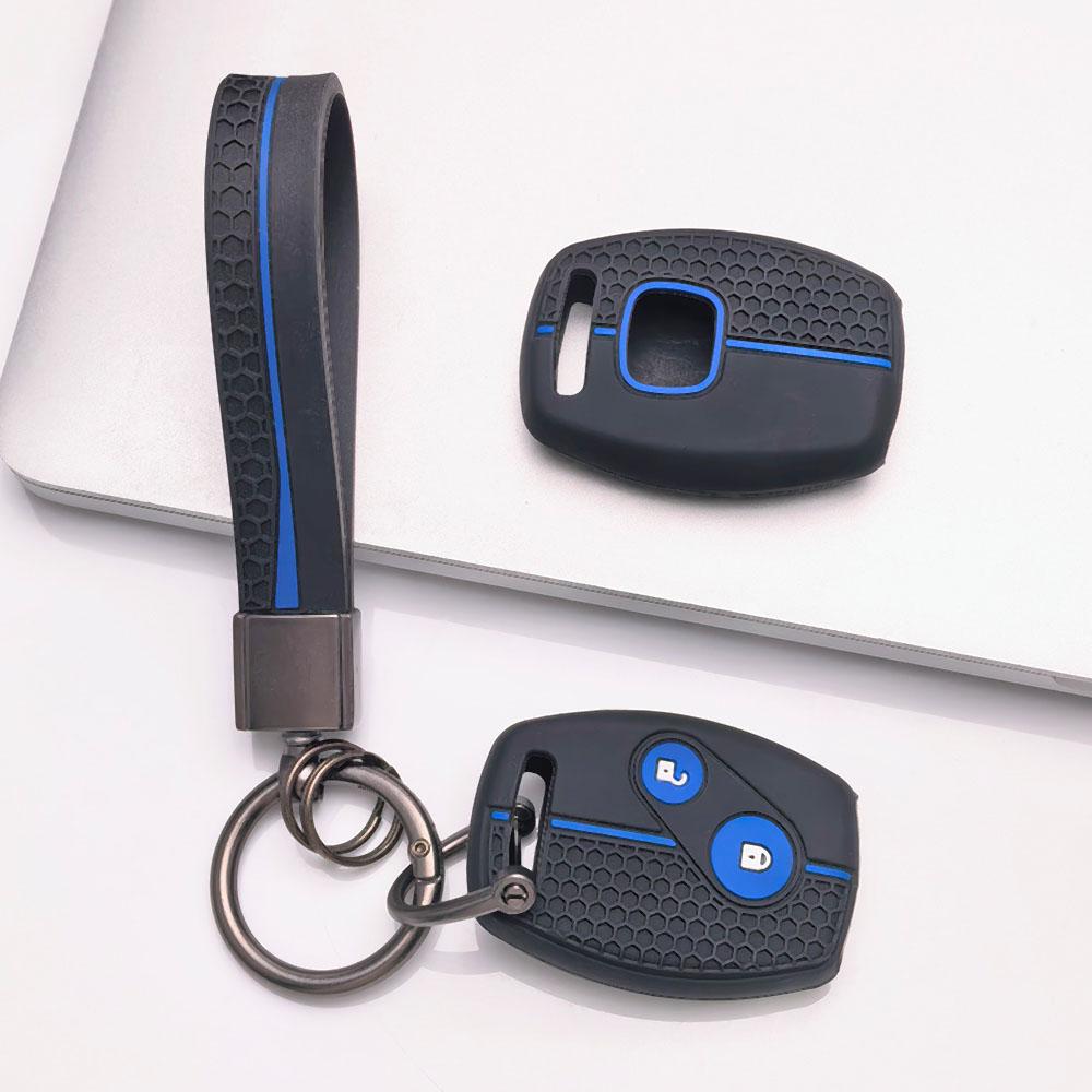 Soft Silicone Car Key Cover Keychain For Honda 7th 8th Gen Accord CRV Odyssey Fit City Civic And Classic Old Model Anti-Scratch Guard
