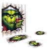 Greentown Series Shower Curtain Floor Mat Four Piece Set, Home Bathroom Dry Wet Separation Partition Shower Curtain Waterproof Shower Curtain