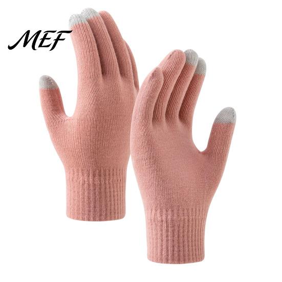 Skiing Snowboard Winter Gear Knitted Touchscreen Gloves for Women Men, Warm Five Finger Gloves, Fleece Lined Smartphone Thermal Cold Weather