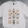 Spiders Illustration Shirt Vintage Species Chart Arachnid Artwork Nature Graphic Tee Tshirt Gray