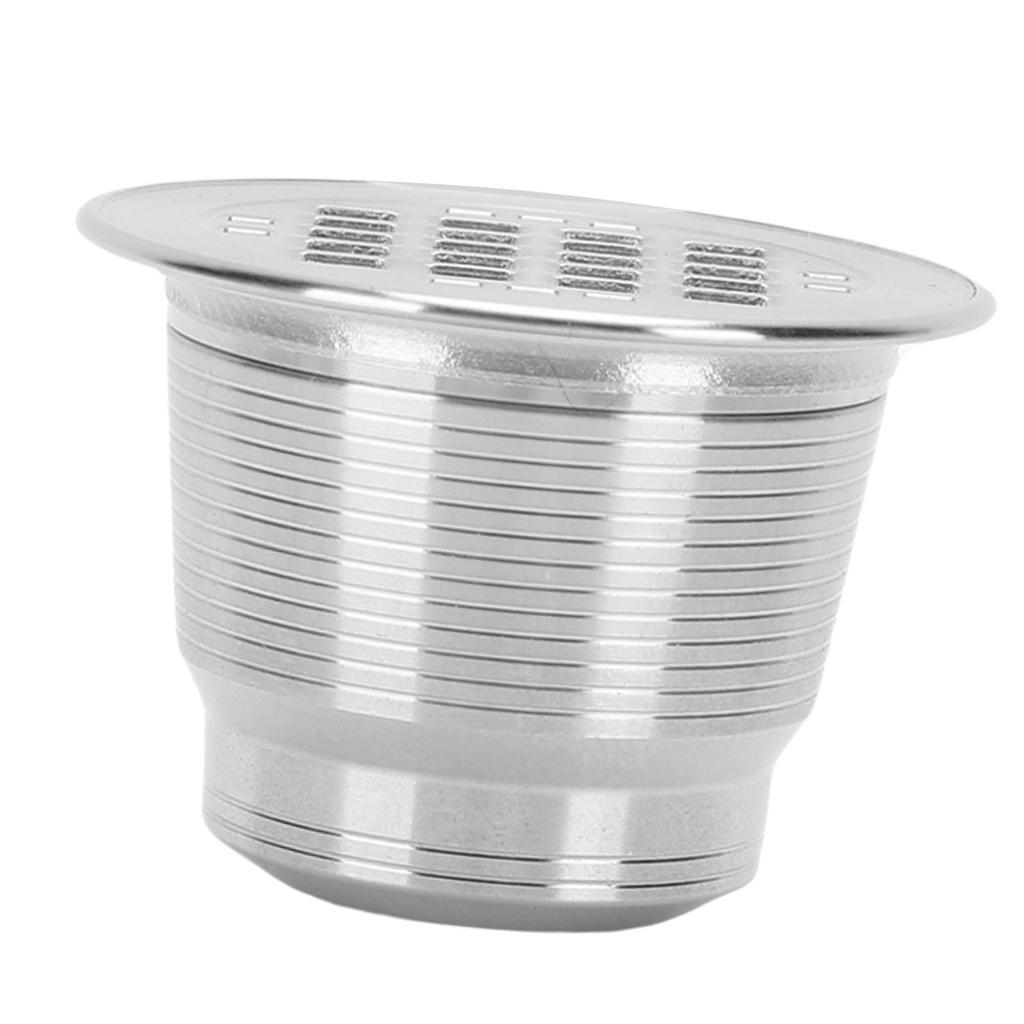 Capsula per Caffè Riutilizzabile Pod in Acciaio Inossidabile 304 Capsula per Caffè Ricaricabile con Spazzolino e Cucchiaino per Macchina da Caffè