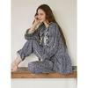 Lunaluz Women S Botanical Modal Cotton Long Sleeve Round Neck pajamaS Set