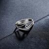 Cazador Minimalist Sea Wave Rings for Women Men Stainless Steel Finger Ring Jewelry Party Birthday Anniversary Gift Wholesale