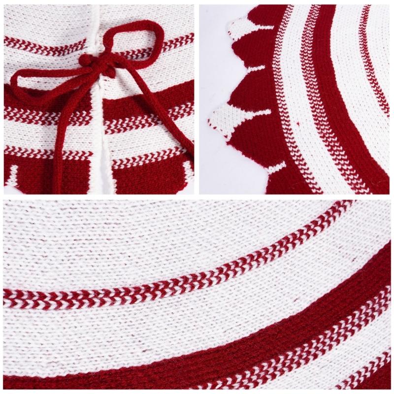 Festives Christmas Tree Skirt with Bowknot Pattern Creative Festival Decorative Tree Accessories Stylish Trees Mat
