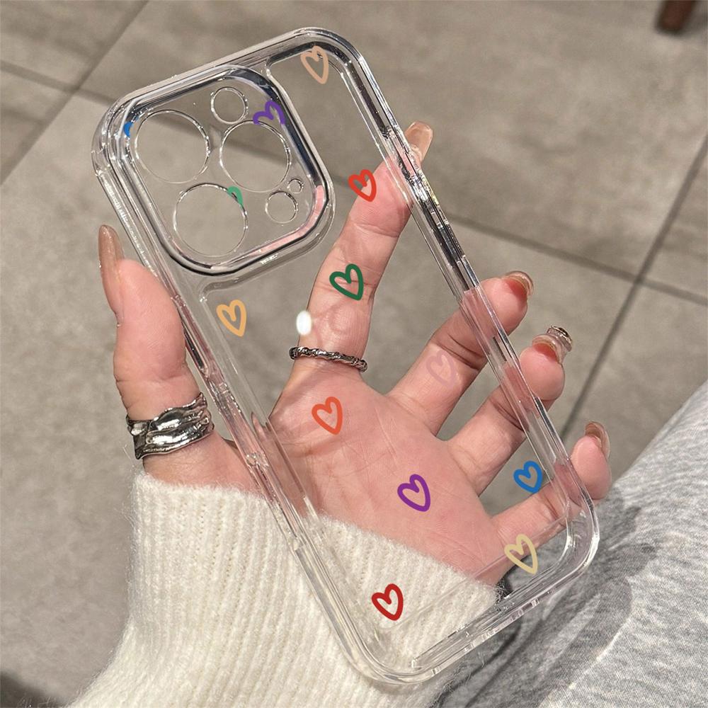 

Daisy Flower Phone Case For iphone 17 Pro Max 15 16 Plus 16e 17 Air Love Heart Artistic Marble Clear Transparent Silicone Cover iPhone 16