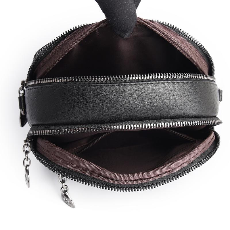 Borsa Piccola Rotonda da Tempo Libero, Borsa a Spalla Multistrato di Grande Capacità, Borsa a Tracolla