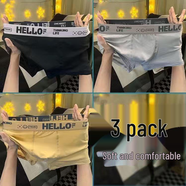 Trendy Men's Solid Color Boxer Briefs: Sexy, Breathable, Plus Size Sports Underwear