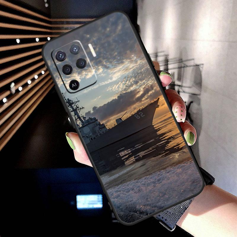 

Navy Warship Case For Oppo A78 A98 A18 A38 A58 A60 A80 A40 A77 A57 A17 A74 A54 A94 A96 A76 A16 A15 A5 Pro OPPO A91