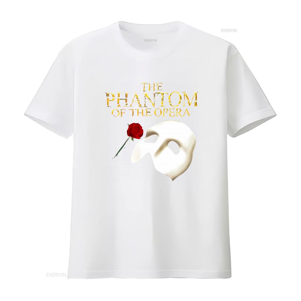 Phantom Of The Opera Musical Logo Unisexs White T Shirt Size S 3xl Stylish Comfortable Unique Design Vintage Washed Casual