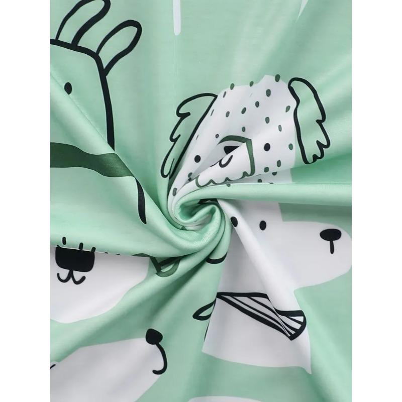 Summer Round Neck 3D Cute Dog Pattern Print Top Fashionable Casual Short Sleeved Women's T-shirts