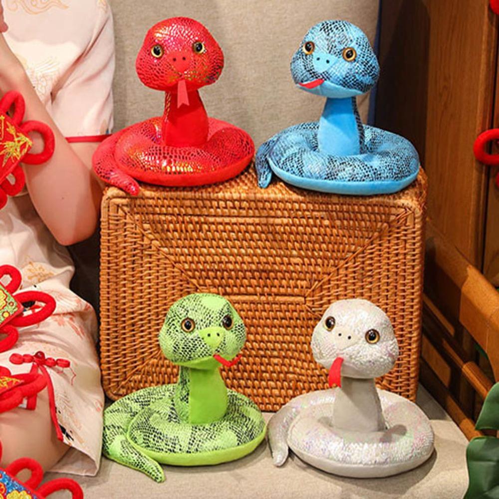 Simulation Snake Year Plush Toy PP Cotton Lucky Snake Doll Plushies  Children