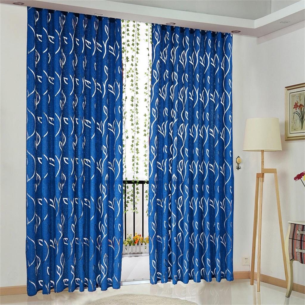 1 PCS Vines Leaves Tulle Door Window Curtain Drape Panel Sheer Scarf Valances