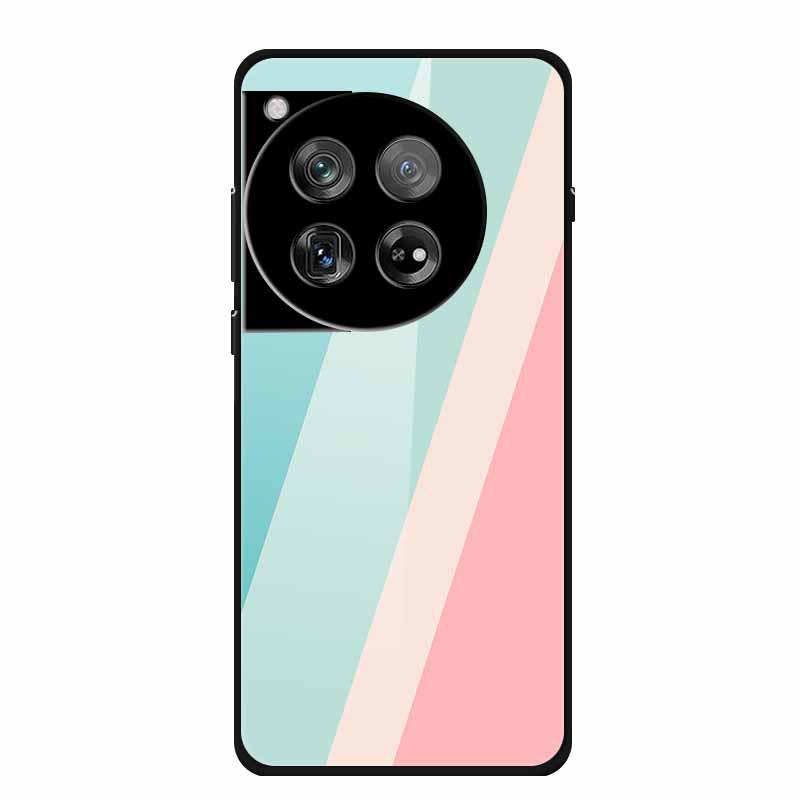 Personalized Seven-Colored Tempered Glass Phone Case for OnePlus 12 - Unisex